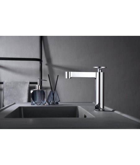 Grifo plata de latón cromado monomando lavabo Olimpo IMEX | BDC033-1