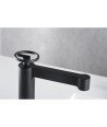 Grifo negro mate caño alto de lavabo Olimpo IMEX | BDC033-3NG