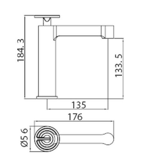 Grifo plata de latón cromado monomando lavabo Olimpo IMEX | BDC033-1