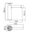 Grifo plata de latón cromado monomando lavabo Olimpo IMEX | BDC033-1