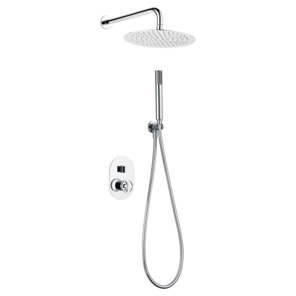 Ducha plata empotrada pared Olimpo IMEX - BLAU