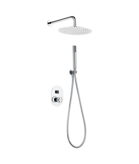 Ducha plata empotrada pared Olimpo IMEX - BLAU