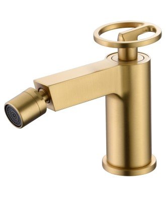 Grifo oro cepillado de bidé olimpo imex | BDC033-1OC