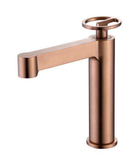 Grifo oro rosa cepillado de lavabo olimpo imex | BDC033-1ORC