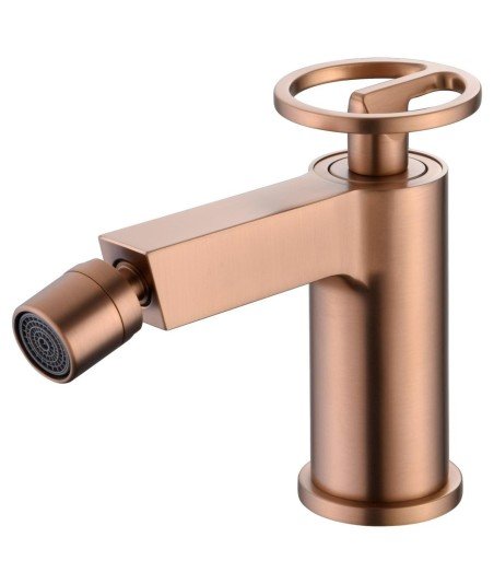 Grifo oro rosa cepillado de bidé olimpo imex | BDC033-1ORC