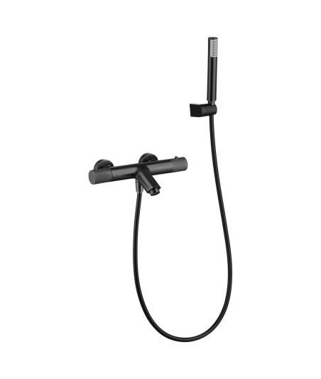 Grifería black gun metal termostática line IMEX | BTD038-4BGM