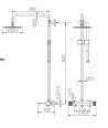 Columna termostática oro cepillado de ducha line imex | BTD038/OC