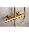 Columna termostática oro cepillado de ducha line imex | BTD038/OC