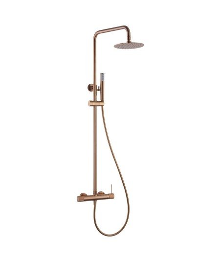 Columna oro rosa cepillado de ducha line imex | BDD038/ORC