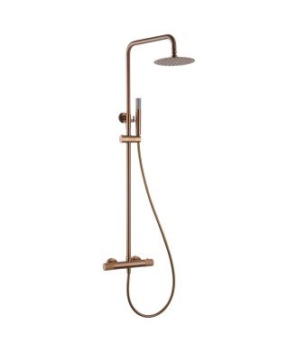 Columna termostática oro rosa cepillado ducha line imex | BTD038/ORC