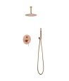 Ducha oro rosa cepillado empotrada pared techo IMEX | GPQ038/ORC
