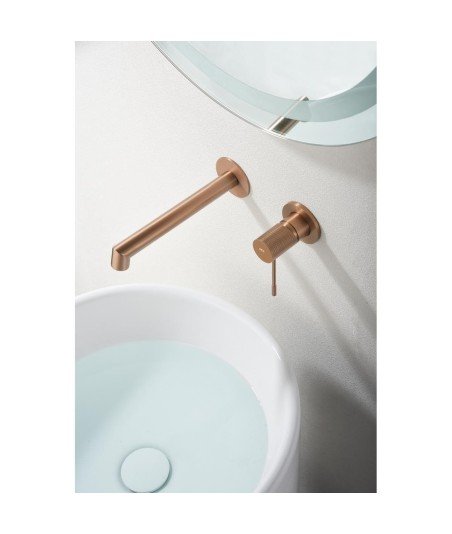 Grifo oro rosa cepillado empotrado de lavabo Line IMEX - GLD038/ORC