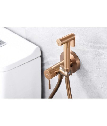 Grifo oro rosa cepillado de bidé empotrado Line imex | RDD038/ORC
