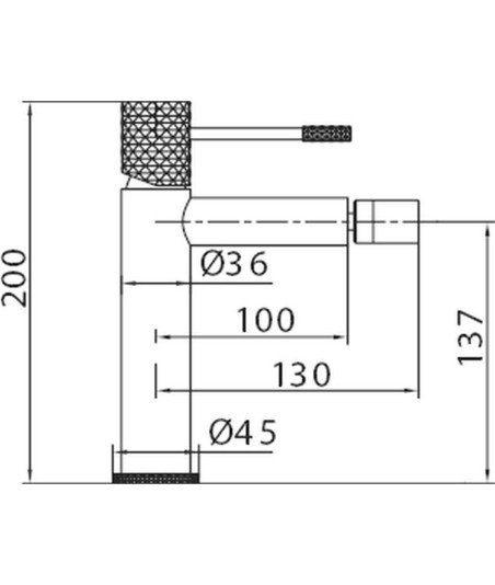 Grifo monomando de bidé Génova imex | BDG053-2NG