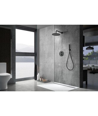 Ducha empotrada negra de pared Génova imex | GTG053/NG
