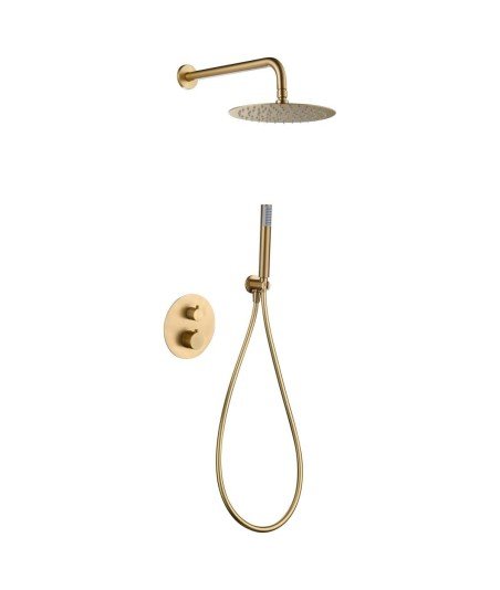 Ducha empotrada oro de pared Génova imex | GTG053/OC