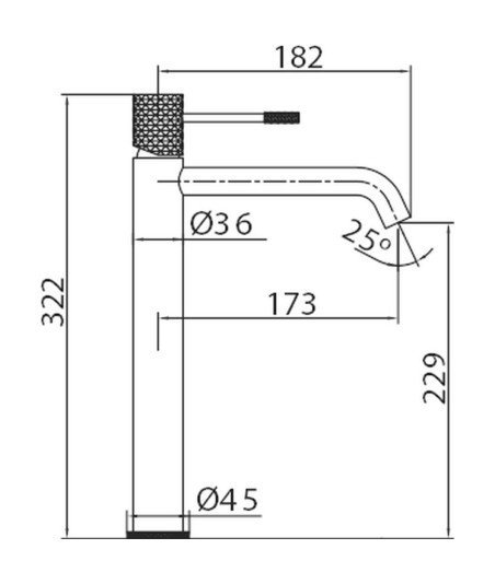 Grifo caño alto de lavabo Génova imex | BDG053-3ORC