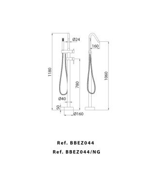 Grifo de pie de bañera empotrada Bélgica imex | BBEZ044