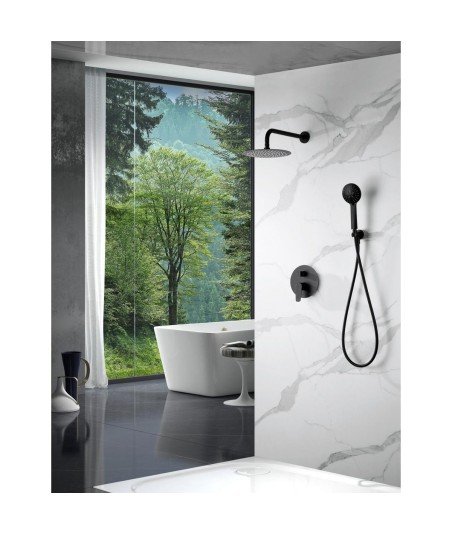Ducha empotrada negra de pared Bélgica imex | GPZ044/NG