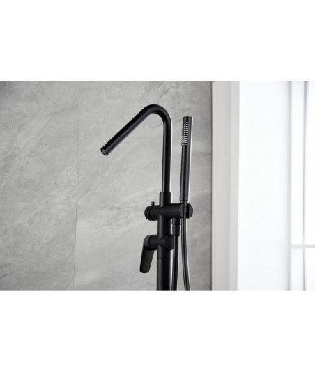 Grifo negro de pie de bañera empotrada Bélgica imex | BBEZ044/NG