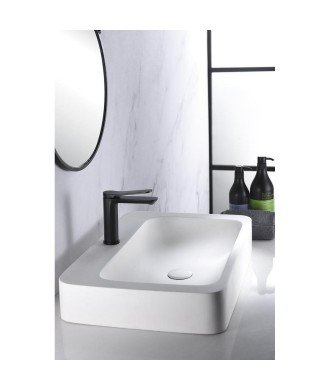 Grifo negro mate de lavabo Dinamarca IMEX | BDR031-1NG
