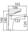 Grifo acero inoxidable de lavabo Delos imex | BDD055-1AC