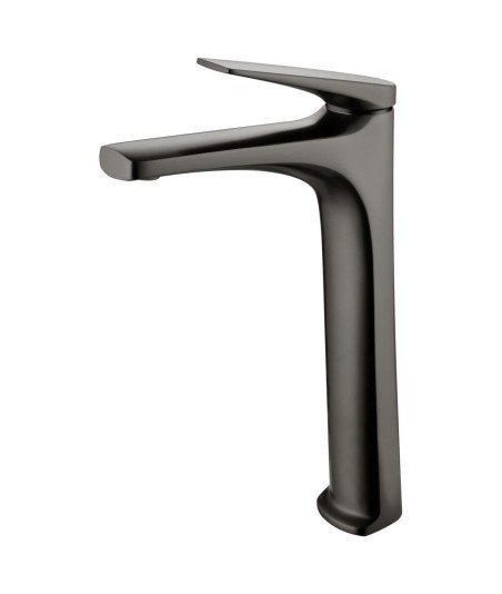Grifo black gun metal caño alto de lavabo Delos imex | BDD055-3BGM