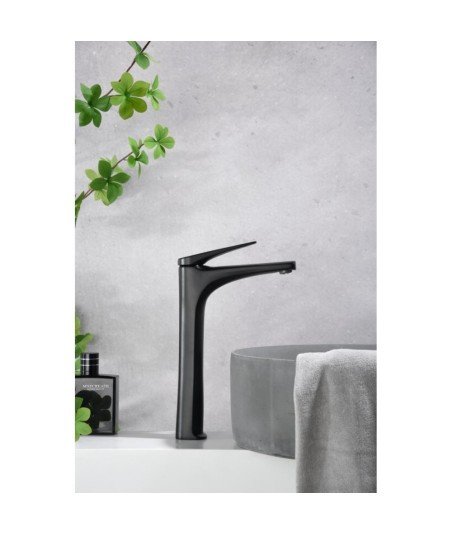 Grifo black negro mate de lavabo Delos imex | BDD055-3NG