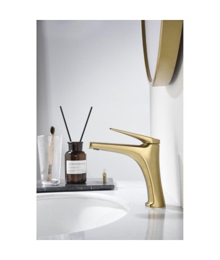 Grifo oro cepillado de lavabo Delos imex | BDD055-1OC Novedad