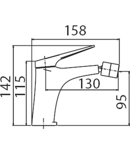 Grifo oro cepillado de bidé Delos imex | BDD055-2OC