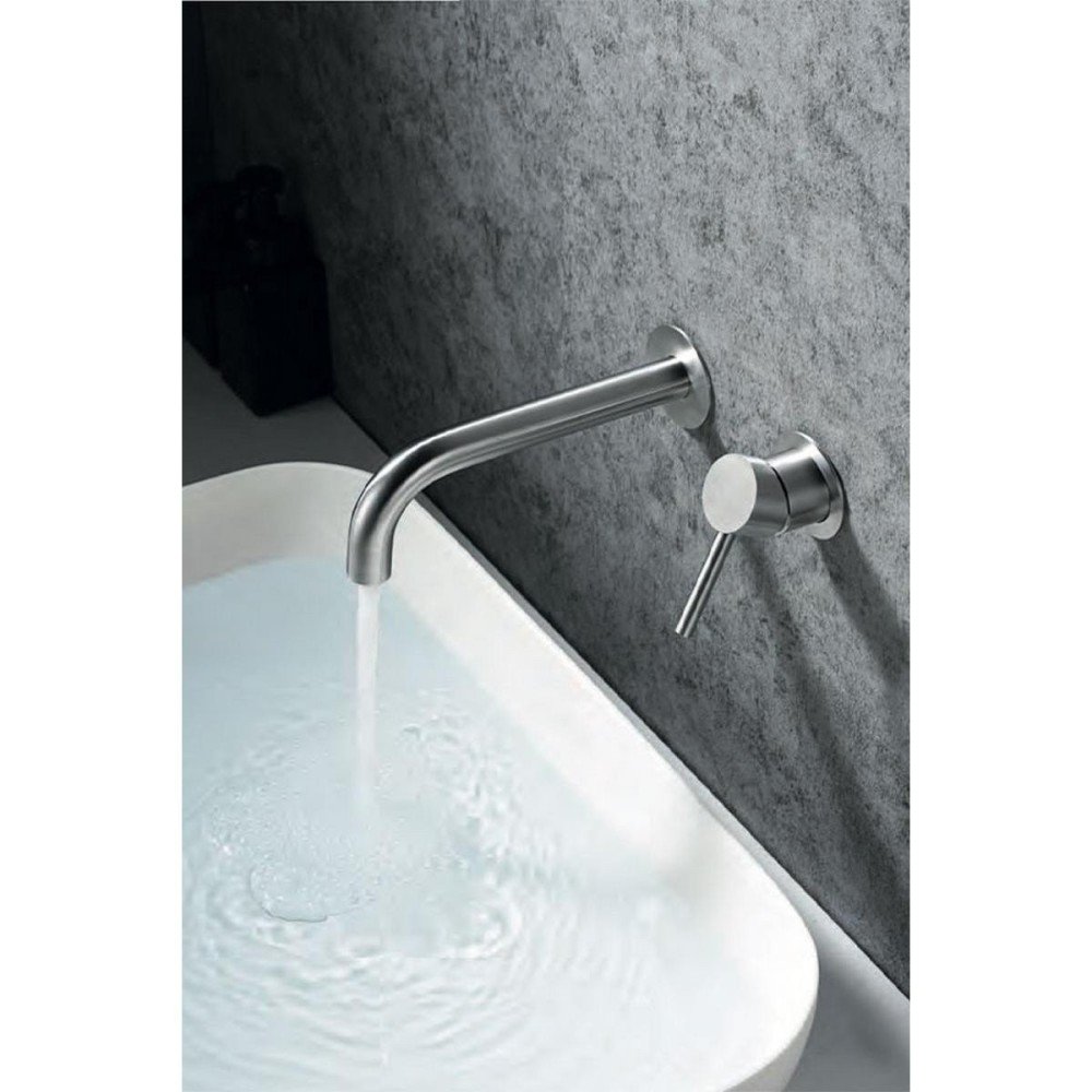 Grifo de acero empotrado de lavabo Moscú imex | GLT023/AC