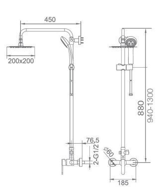 Columna de ducha Bali IMEX |  BDI017