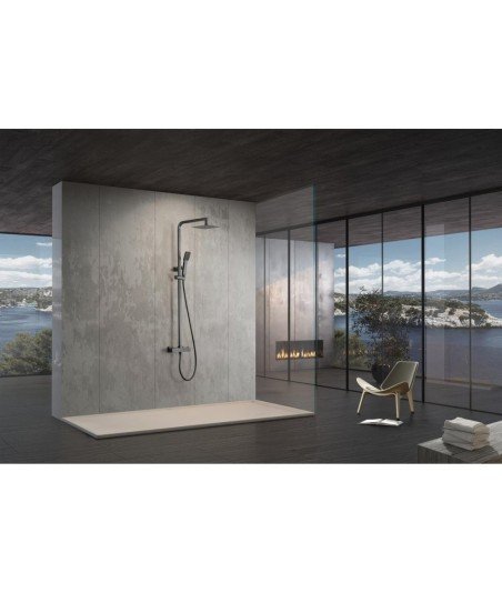 Columna ducha black gun metal termostática | Vigo IMEX BTV013/BGM