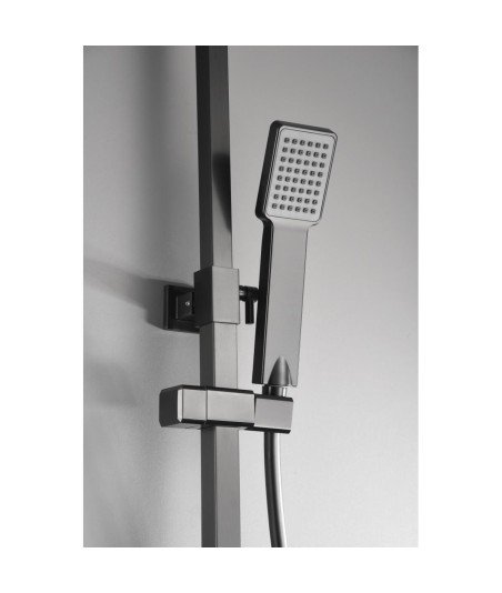 Columna ducha black gun metal termostática | Vigo IMEX BTV013/BGM