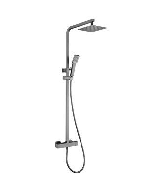 Columna ducha black gun metal termostática | Vigo IMEX BTV013/BGM