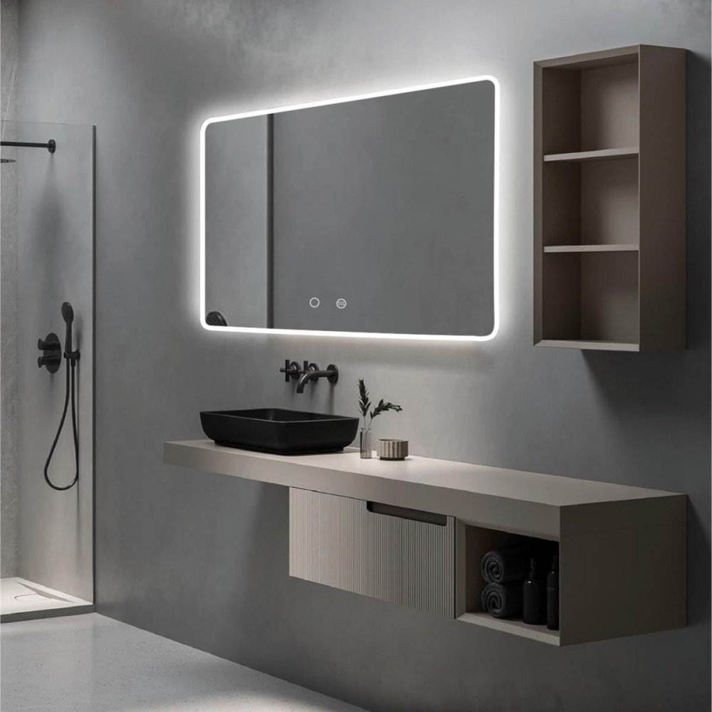 Espejo led rectangular Ledimex Praga |  cantos redondos antivaho