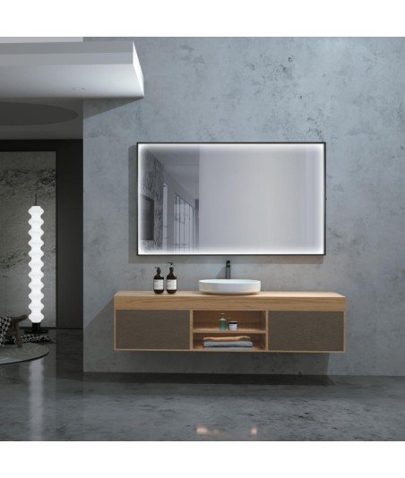 Espejo negro led rectangular Ledimex Ability |  oferta oficial