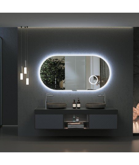 Espejo led y aumento ovalado Ledimex Indiana | INDI027