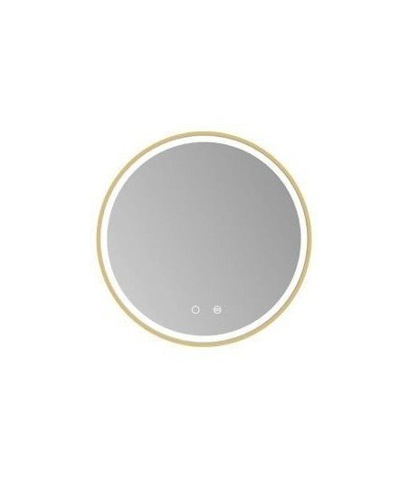 Espejo oro cepillado led redondo Ledimex París