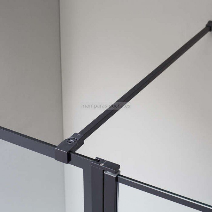 Mampara de baño fija de vidrio serie black Mampara de baño fija de vidrio serie black