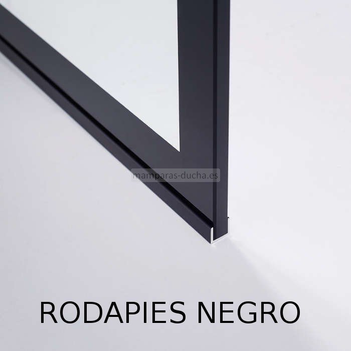 Mampara de baño fija de vidrio serie black Mampara de baño fija de vidrio serie black