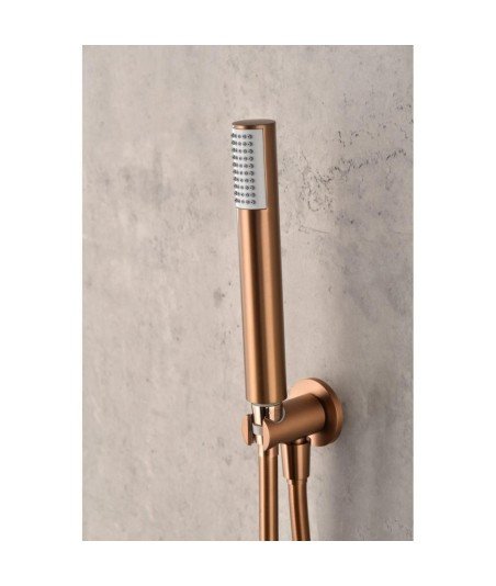 Ducha a techo oro rosa cepillado Monza IMEX | GPT039/ORC