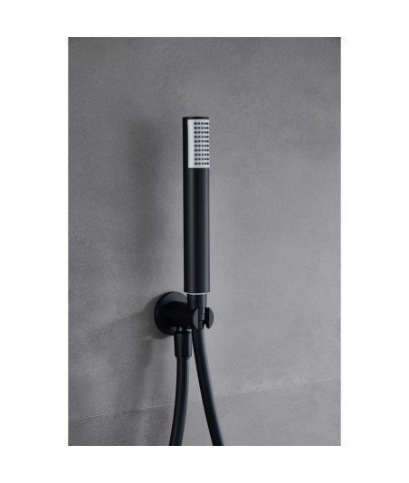 Ducha techo empotrada negro mate Monza IMEX | GPT039/NG