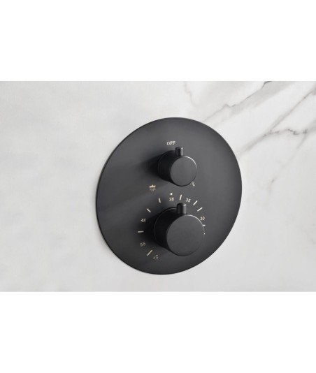 Ducha termostática negro mate Monza IMEX | GTT039/NG
