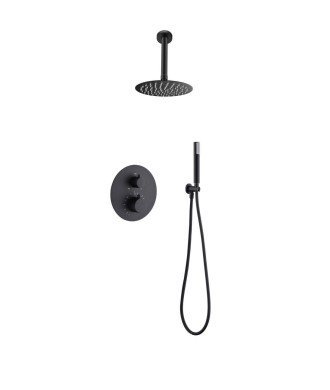 Ducha termostática negro mate Monza IMEX | GTT039/NG