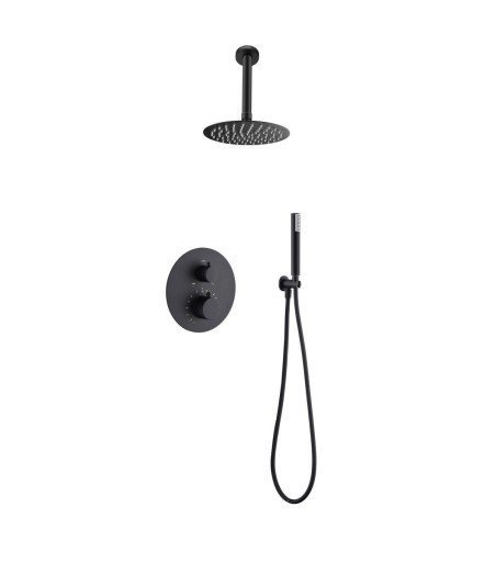 Ducha termostática negro mate Monza IMEX | GTT039/NG