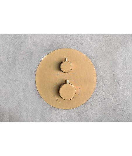 Ducha termostática oro cepillado empotrada Monza IMEX | GTT039/OC