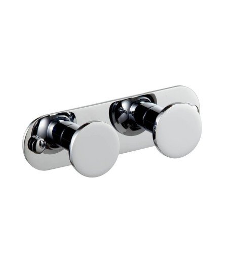 PERCHA DOBLE PEGAR - CROMO