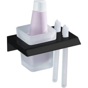 Portacepillos pared - negro...