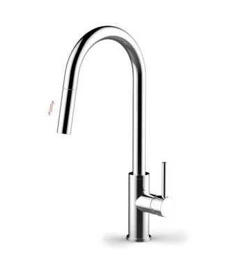 Grifo monomando en tubo de cocina Bass
